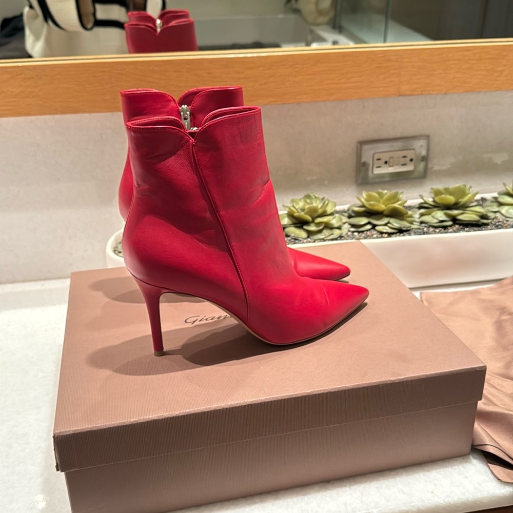 Gianvito Rossi RED Heeled Booties